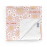 Personalized Swaddle Blanket | Sunny Daisies