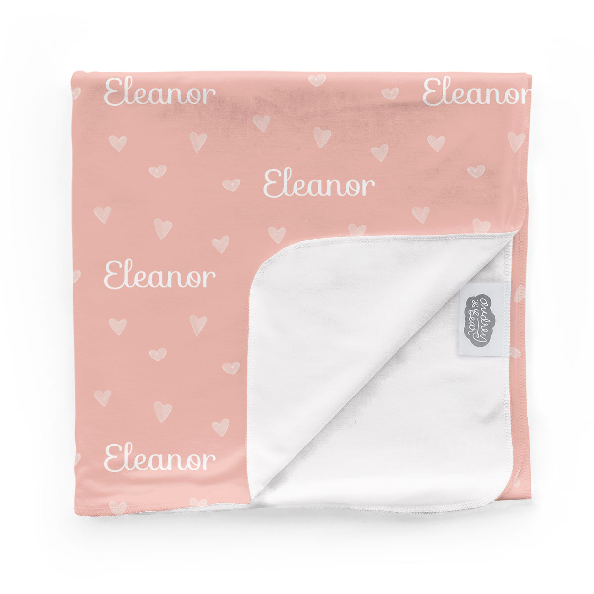 Personalized Swaddle Blanket | Tiny Hearts
