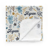 Personalized Swaddle Blanket | Twilight Petals