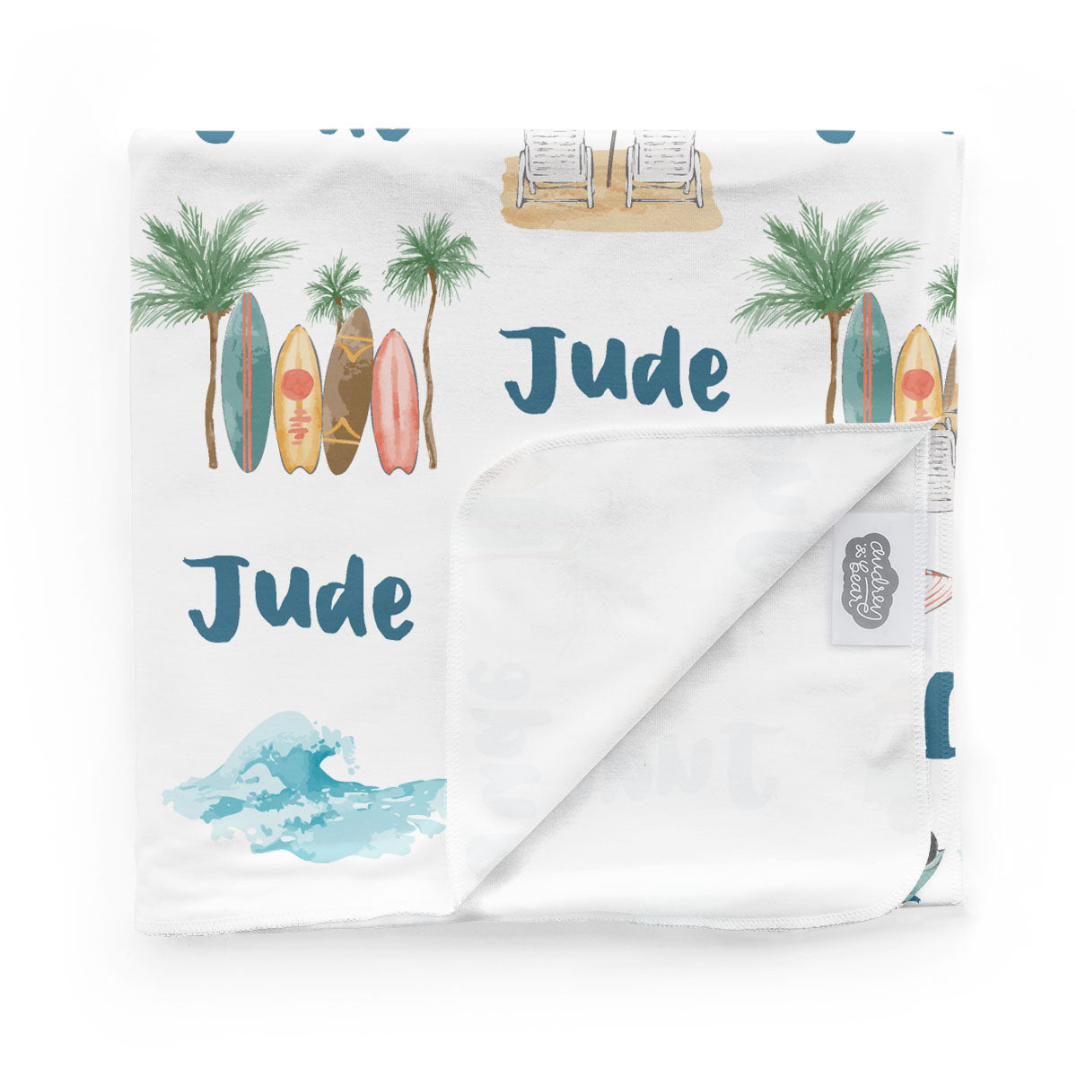 Personalized Swaddle Blanket | Wave Rider