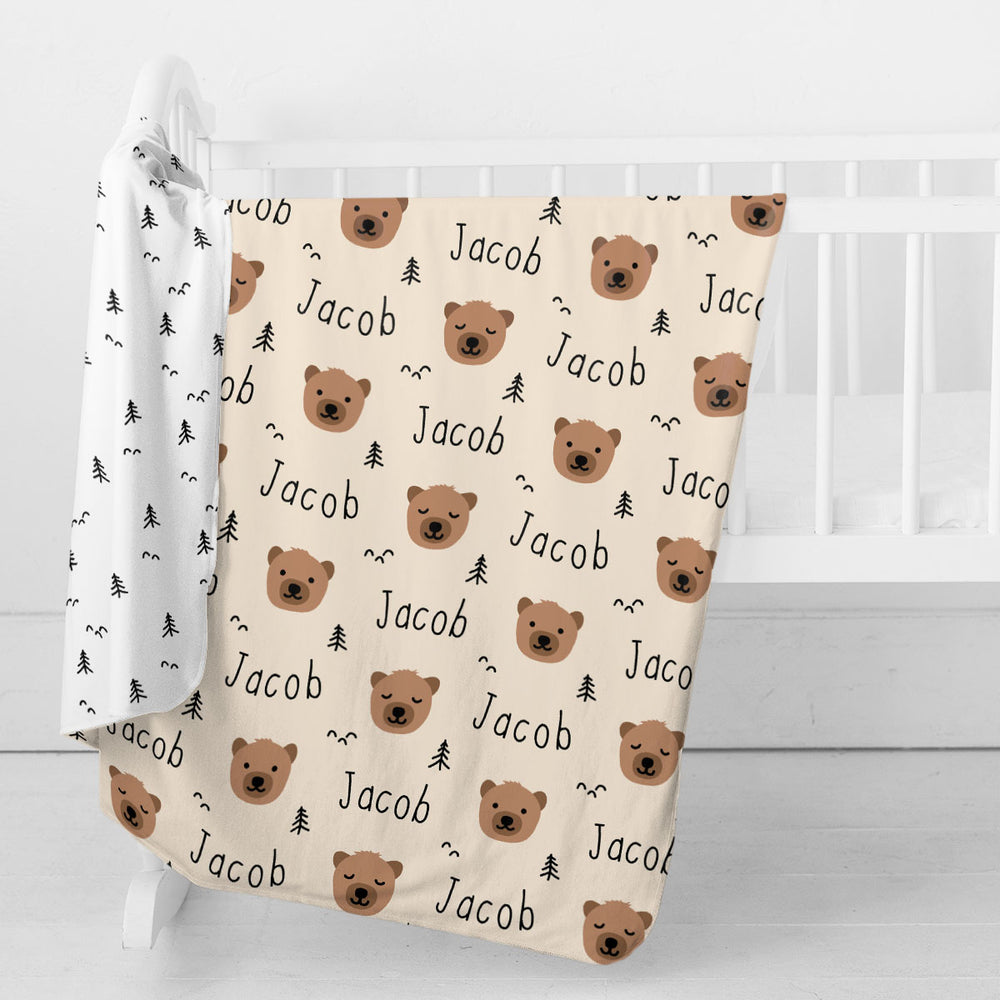 Personalized Swaddle & Hat Set | Bear Necessities