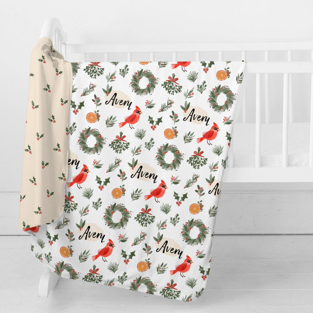 Personalized Swaddle Blanket | Cardinal Delight