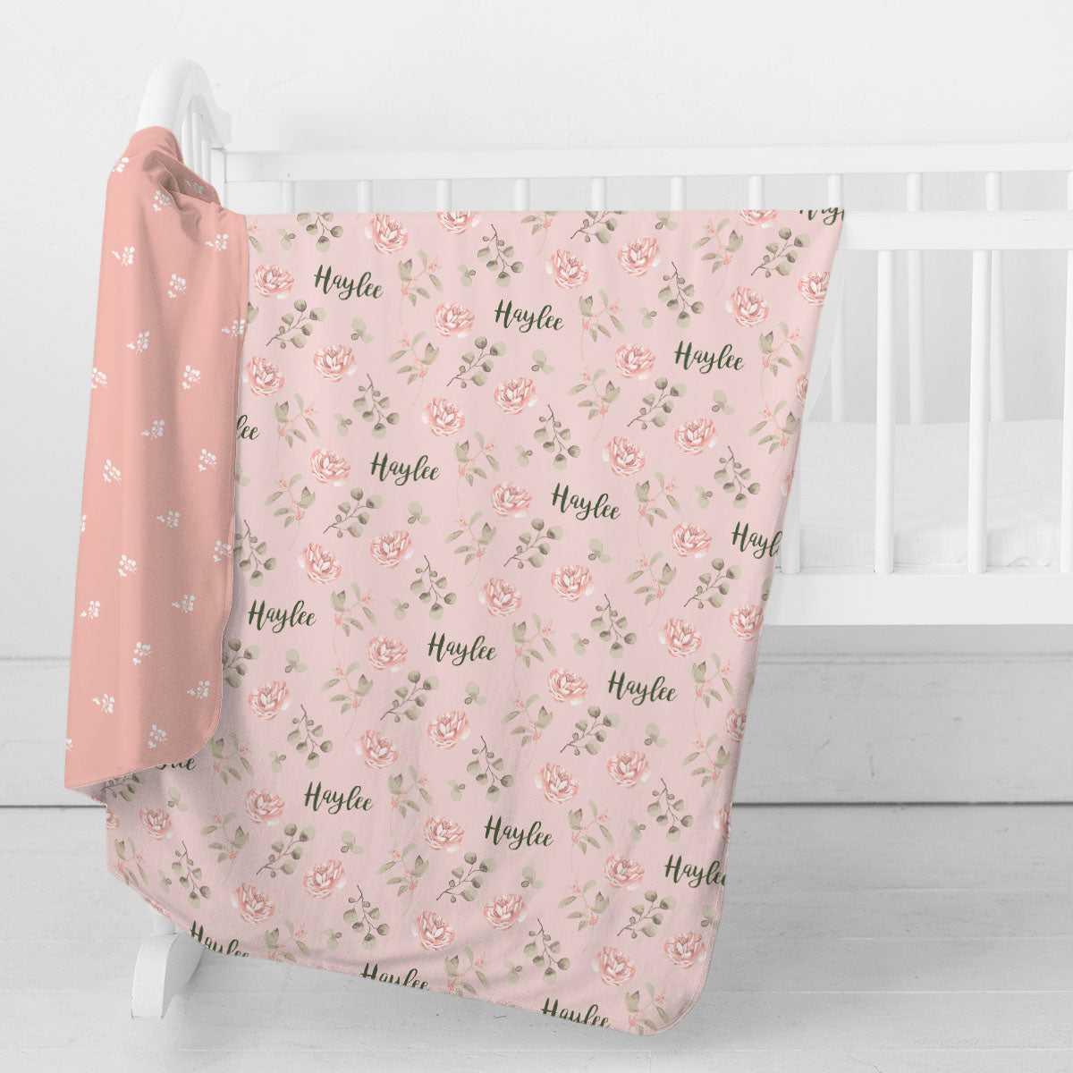 Personalized Swaddle Blanket | Country Floral