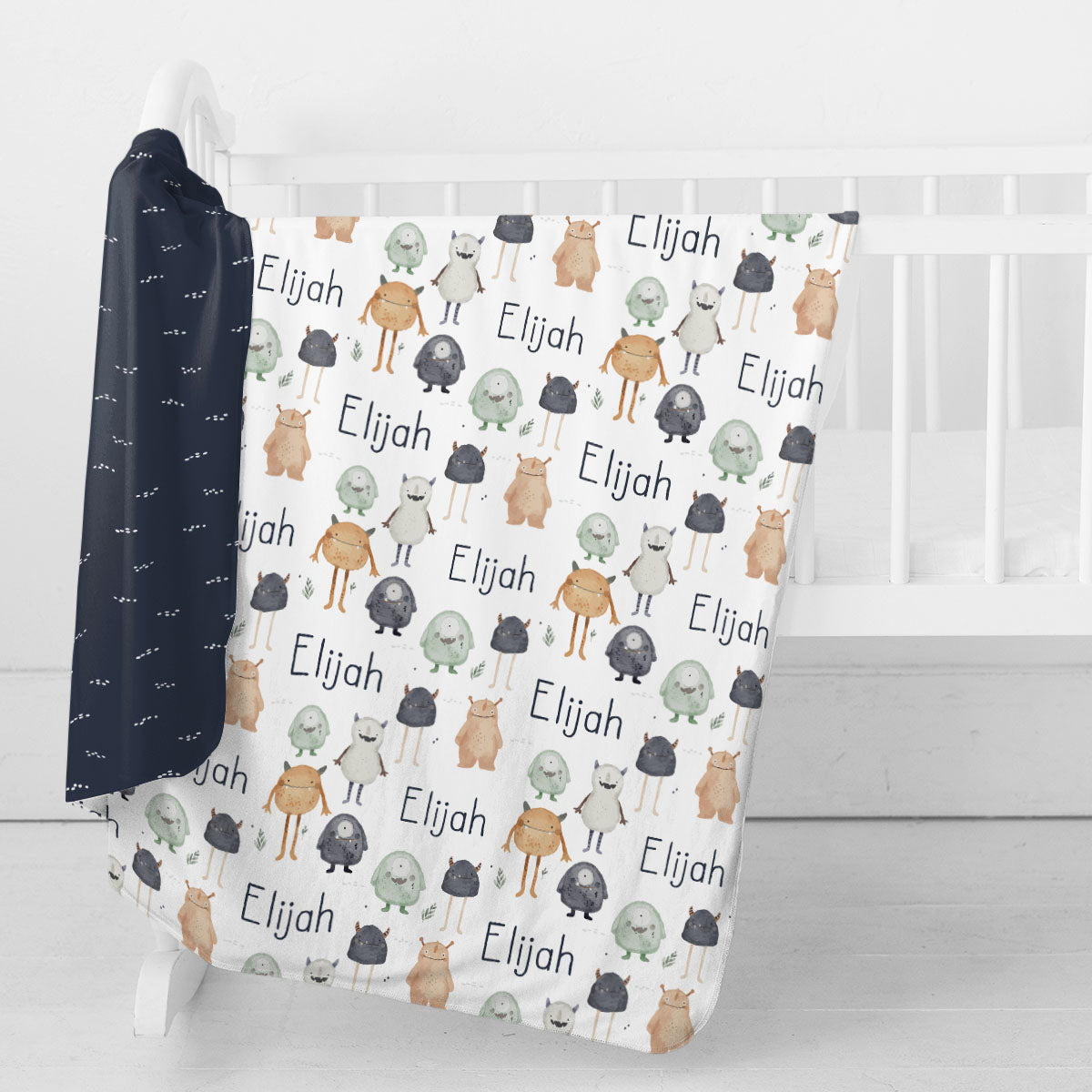 Personalized Swaddle Blanket | Monster Mash