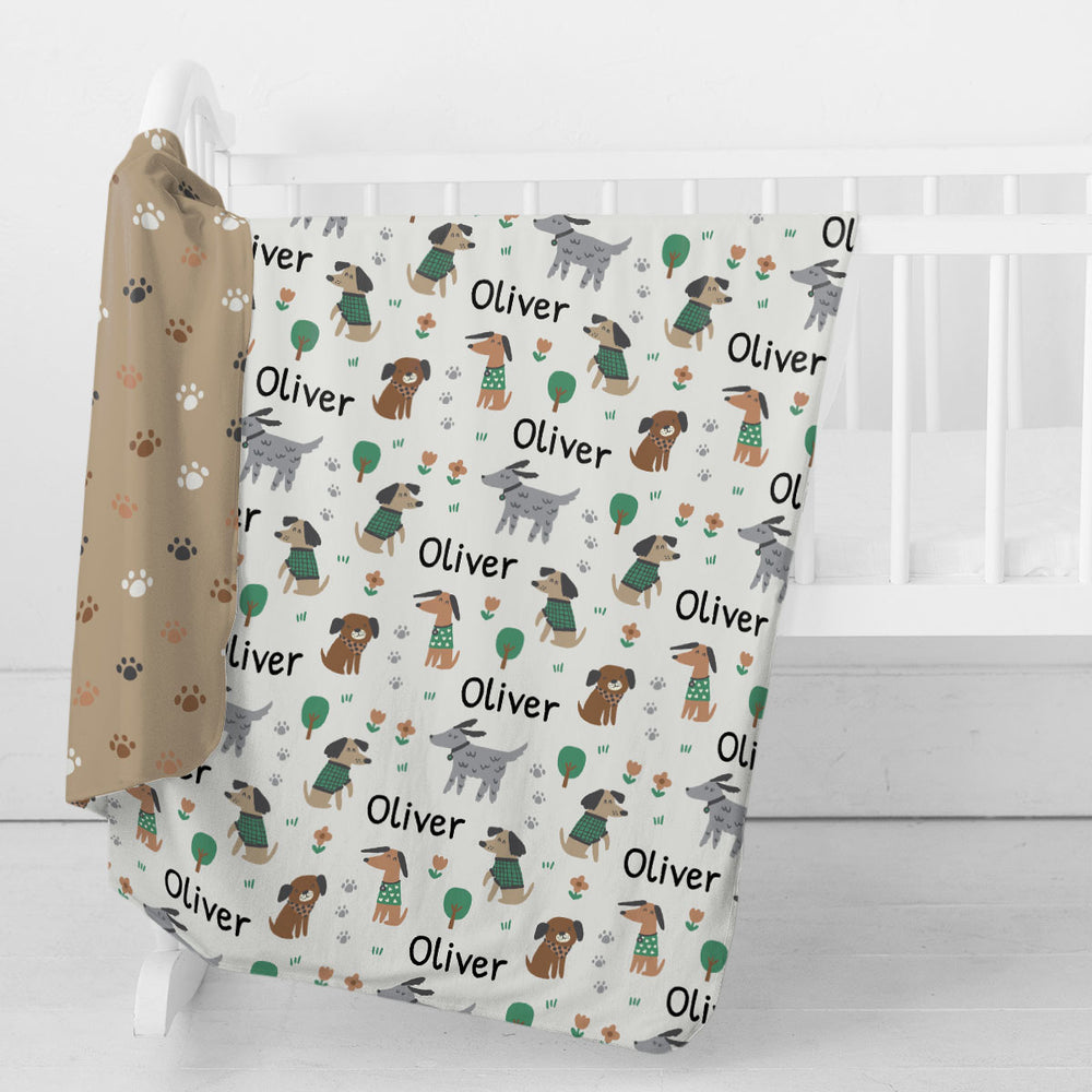 Personalized Swaddle Blanket | Puppy Love