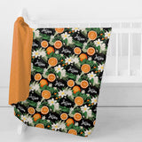 Personalized Swaddle Blanket | Citrus Blossom