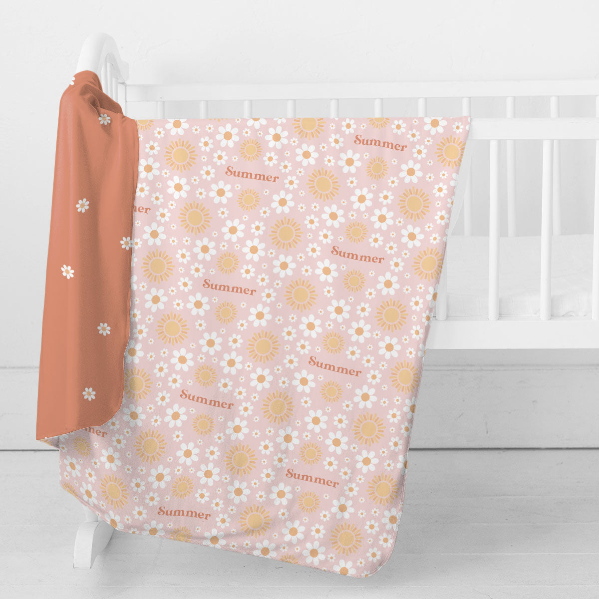 Personalized Swaddle & Hat Set | Sunny Daisies