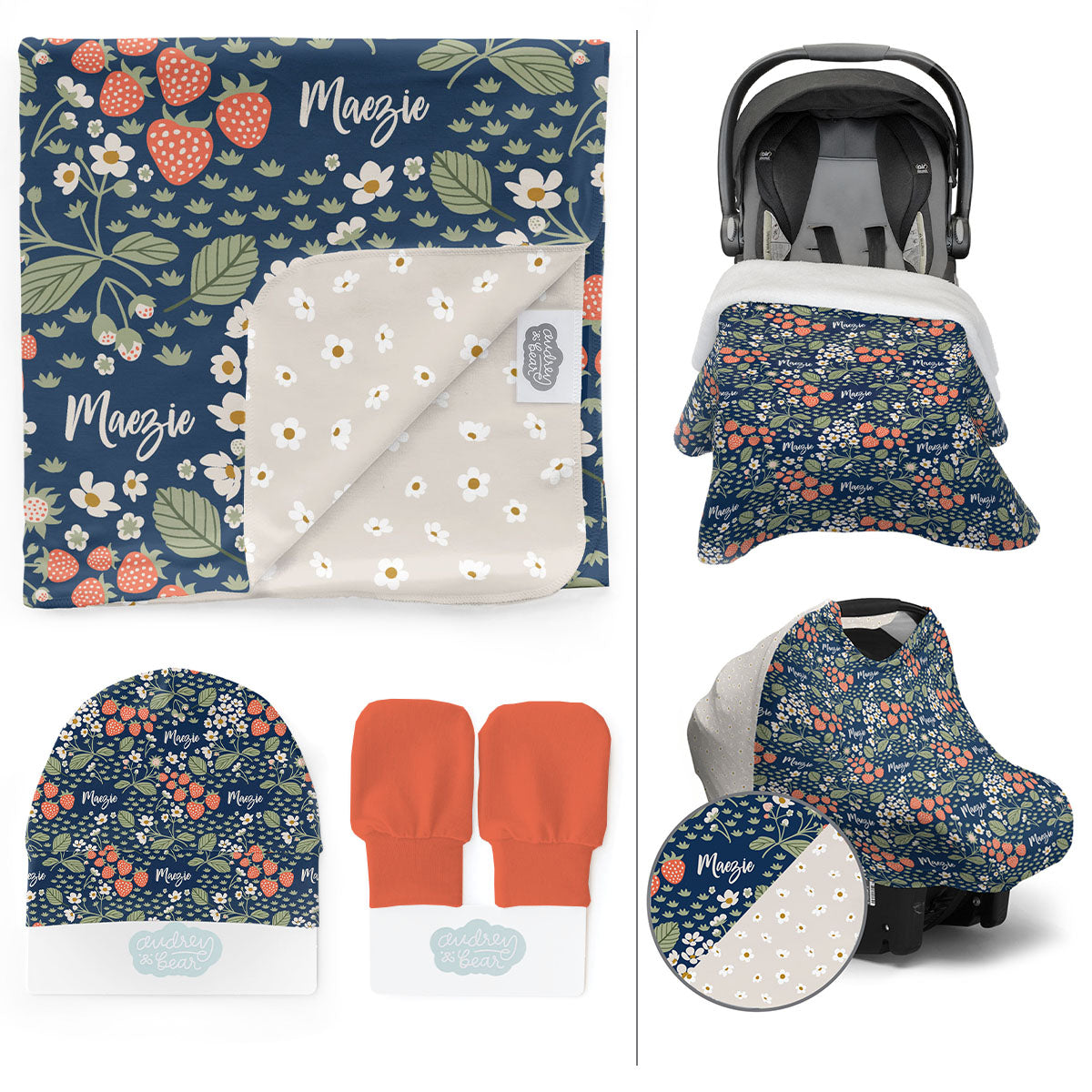 Personalized Take Me Home Bundle | Strawberry Floral