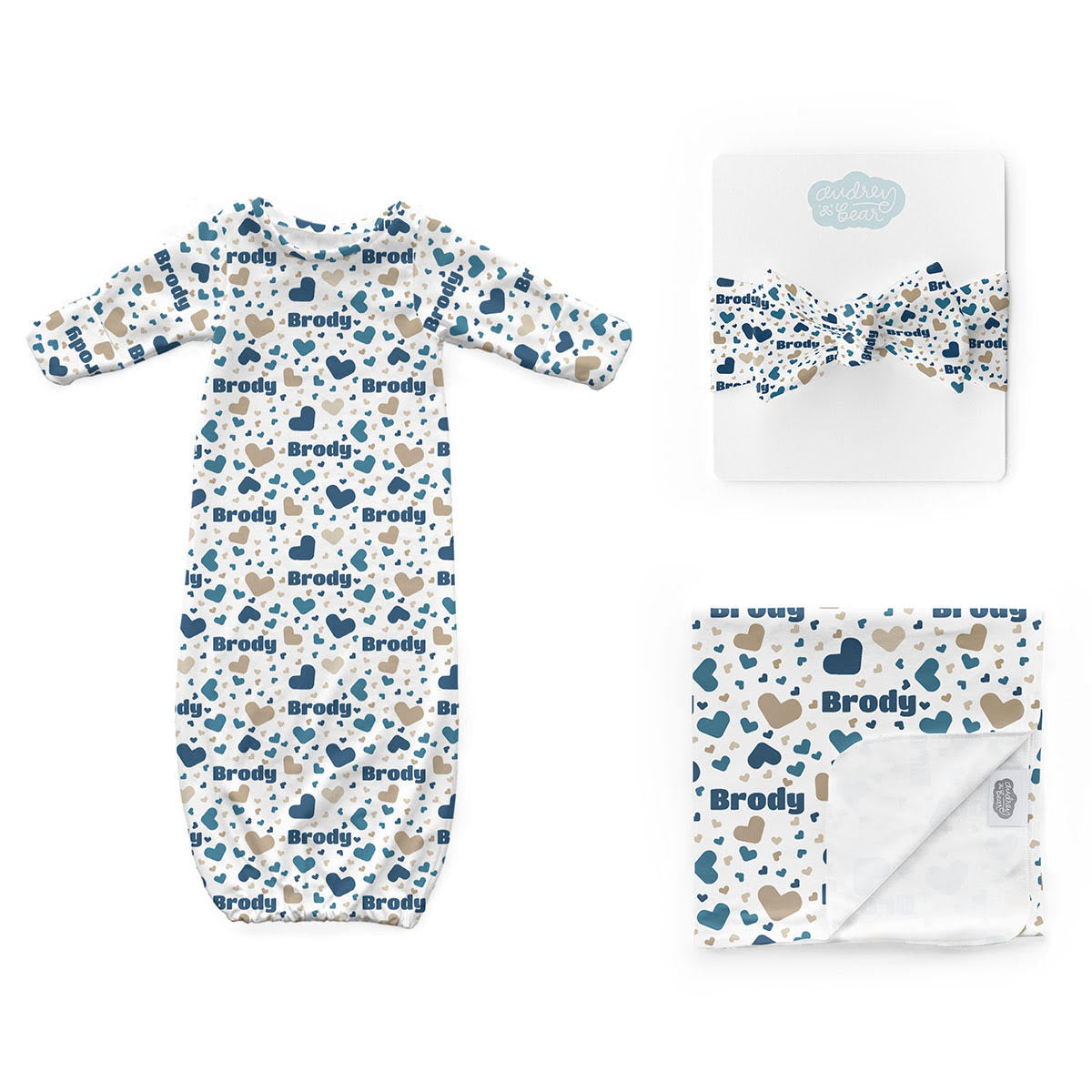Personalized Newborn Bundle | Bursting Hearts