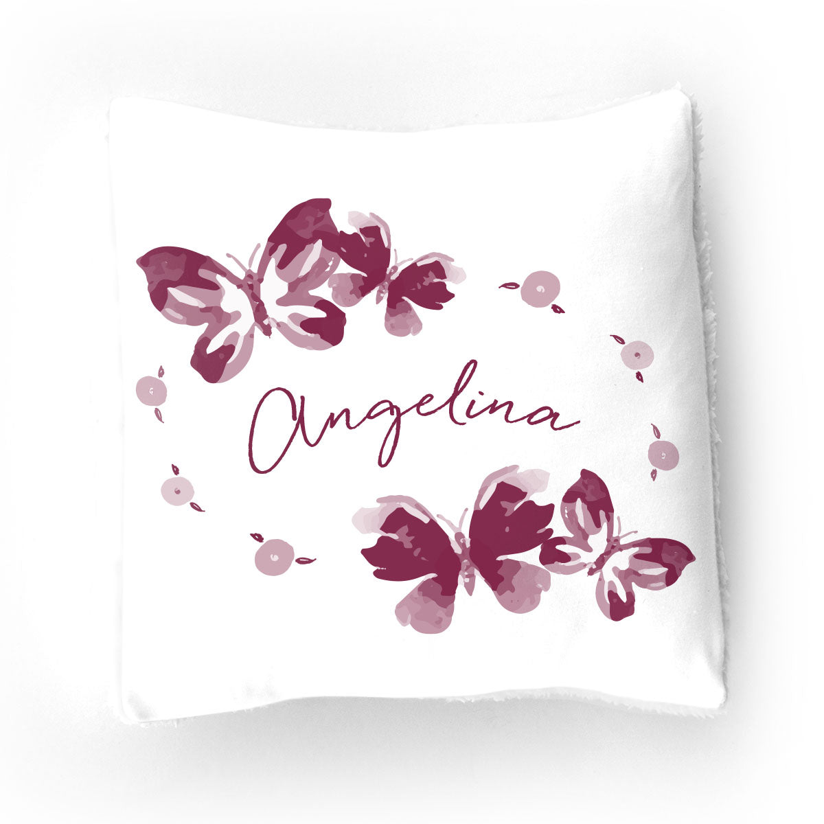 Stretchy Knit/Sherpa Throw Pillow | Summer Butterfly