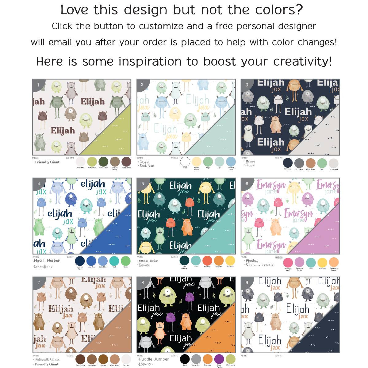 Personalized Pillow Case | Monster Mash