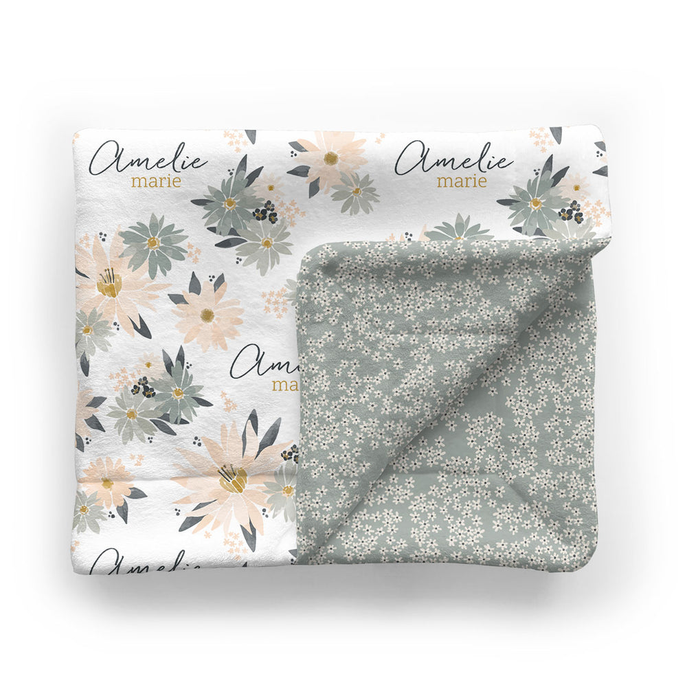 Personalized Baby Minky Blanket | Blooming Spring
