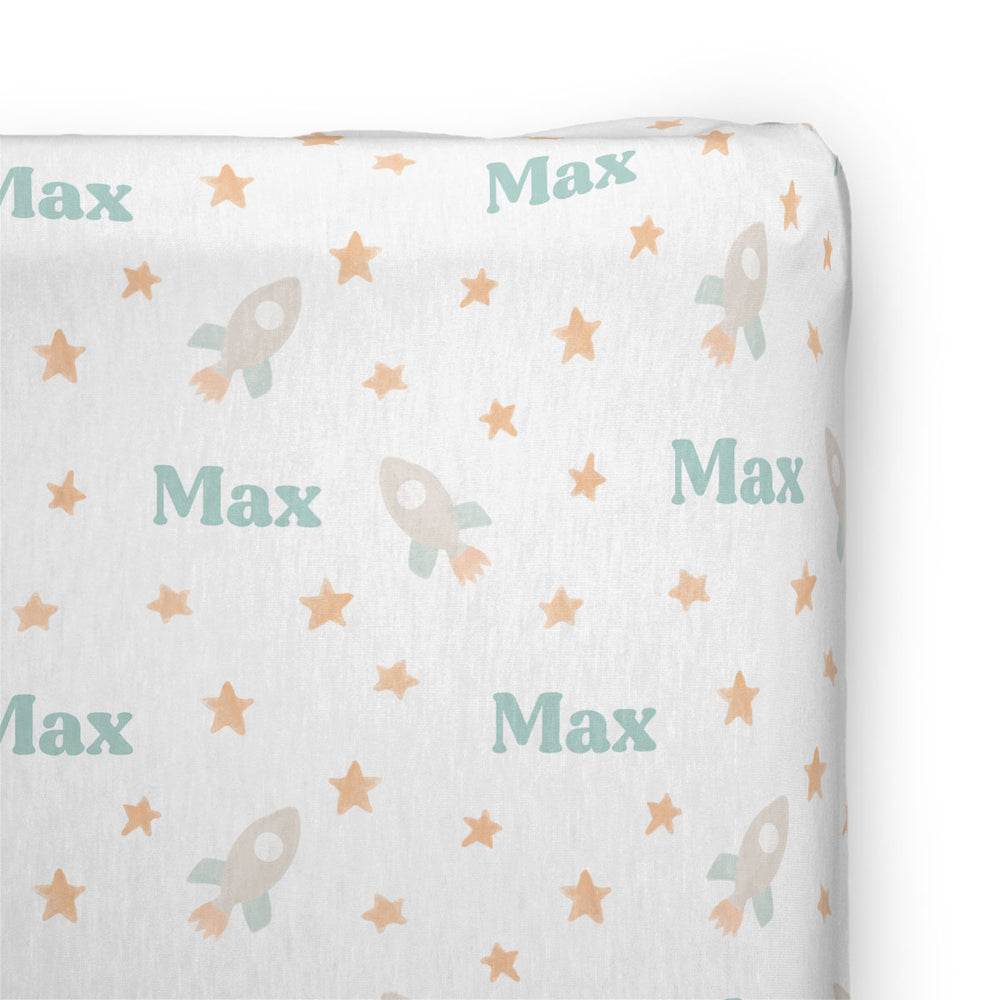 Personalized Changing Pad Cover | Bright Rockets