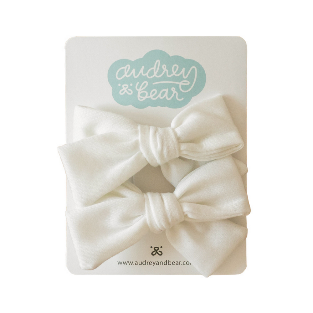 Everyday Bow Clips | White