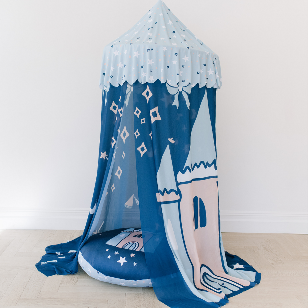 Custom Hanging Canopy Tent + Oversized Floor Pillow | Pretty Princesses