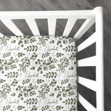 Personalized Crib Sheet | Farmhouse Greenery