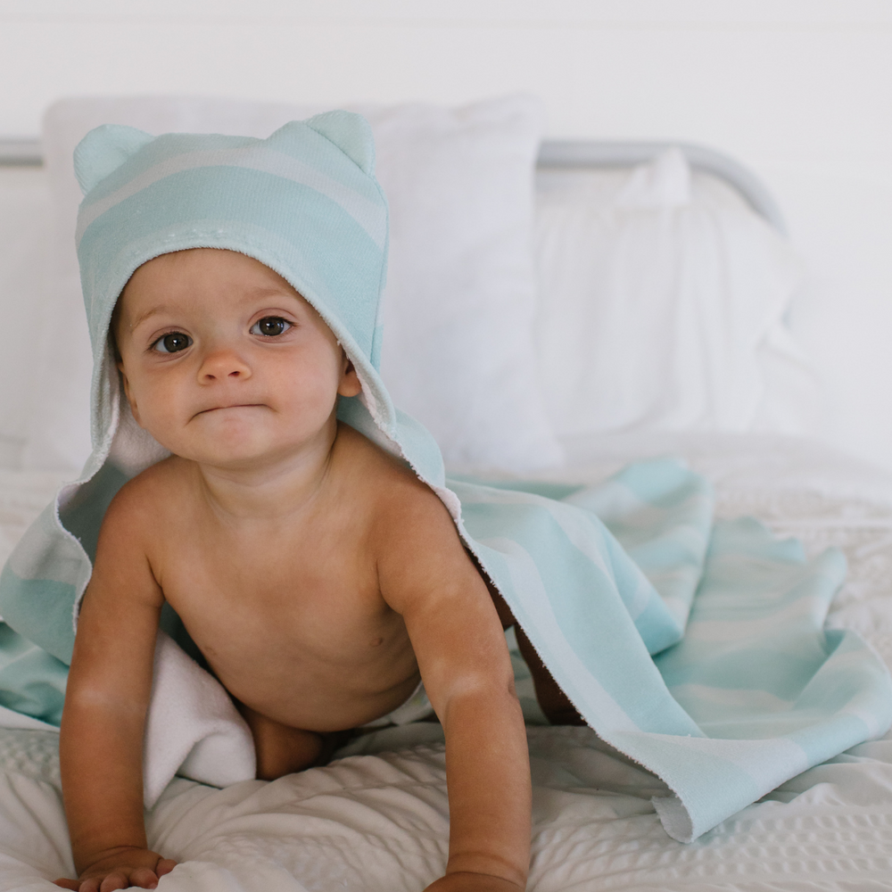 Personalized  Hooded Baby Towels | Sandy Waves