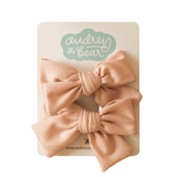 Everyday Bow Clips | Blush