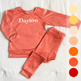 Personalized Cloudwear {Baby Loungewear} | Sunset Colors