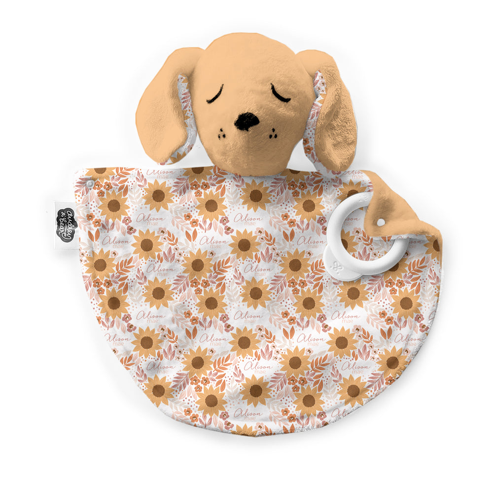 Personalized Puppy Lovey | Summer Sunflower