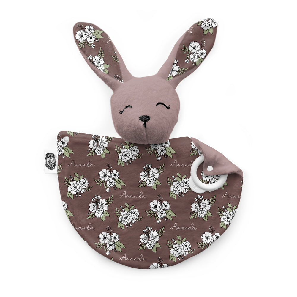 Personalized Bunny Lovey | Fall Floral