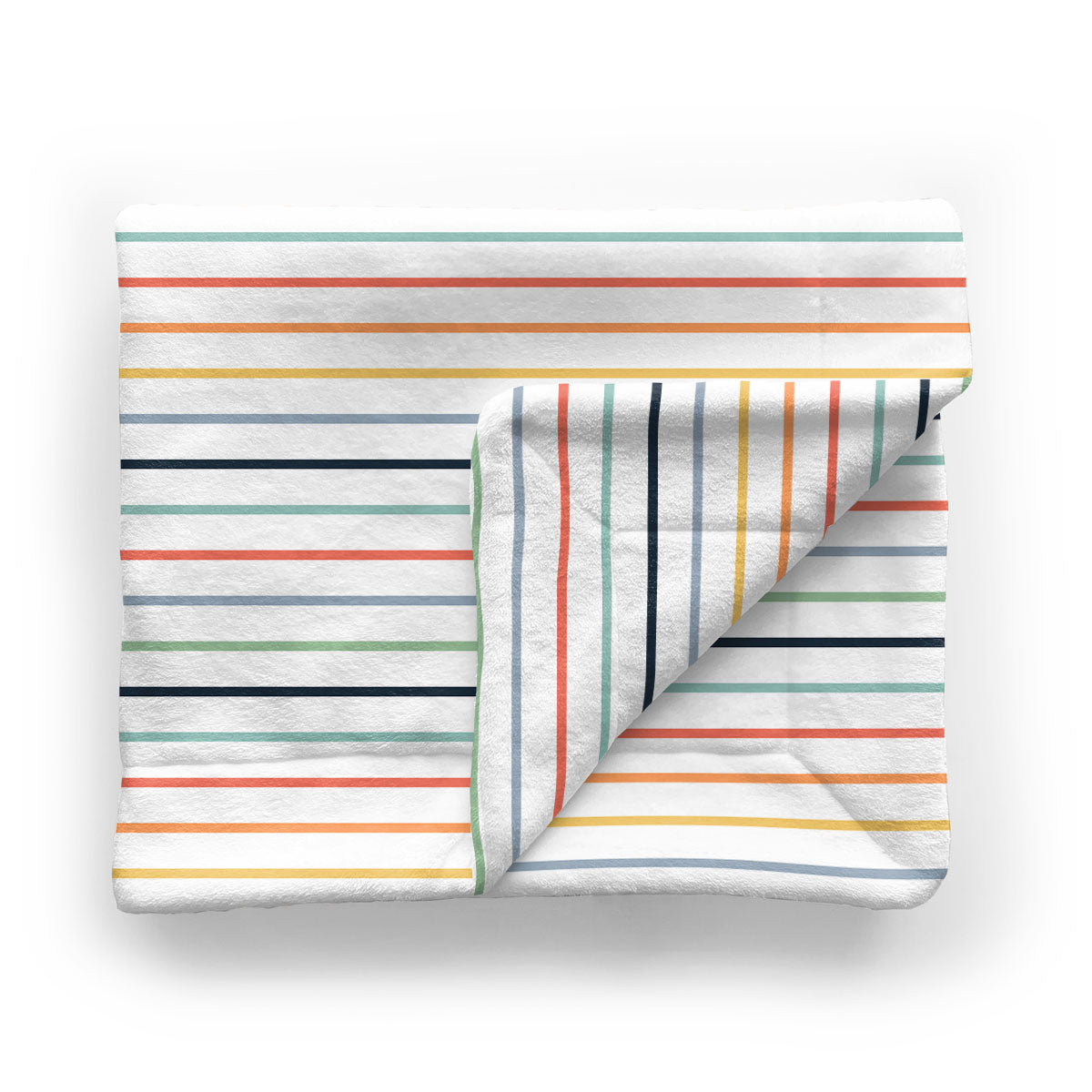 Kids Minky Blanket | Primary Stripes