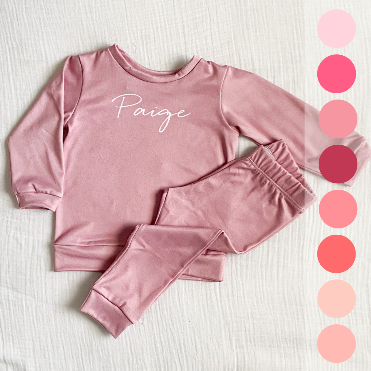 Personalized Cloudwear {Baby Loungewear} | Pinks