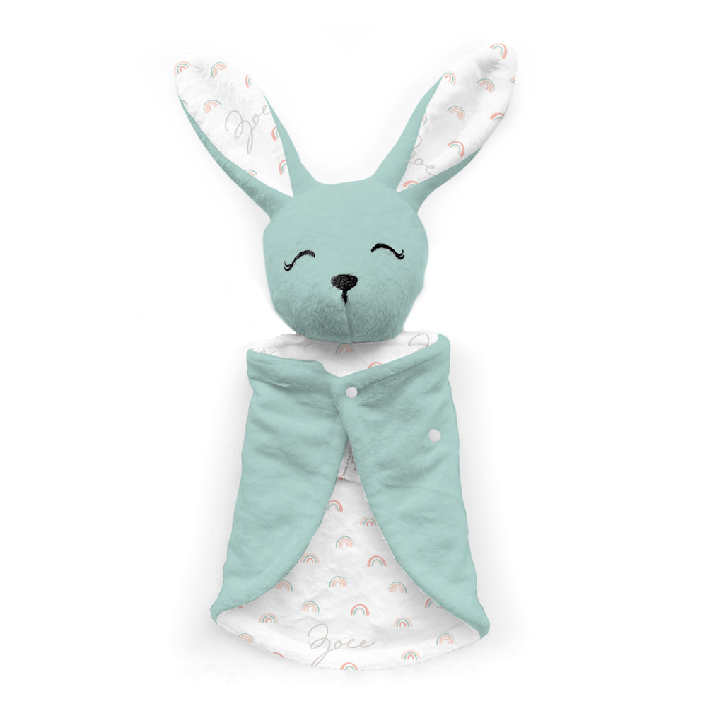 Personalized Bunny Lovey | Pastel Rainbows