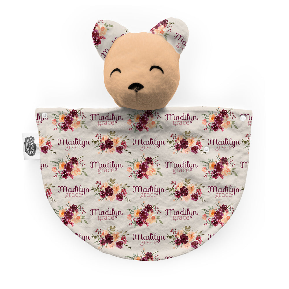 Personalized Bear Lovey | Harvest Floral