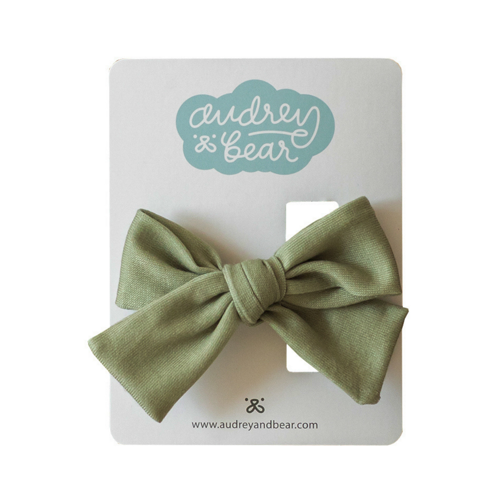 Everyday Bow Clips | Light Olive