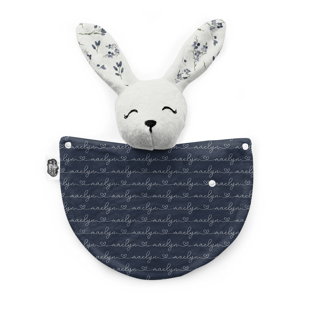 Personalized Bunny Lovey | Blueberry Blossoms