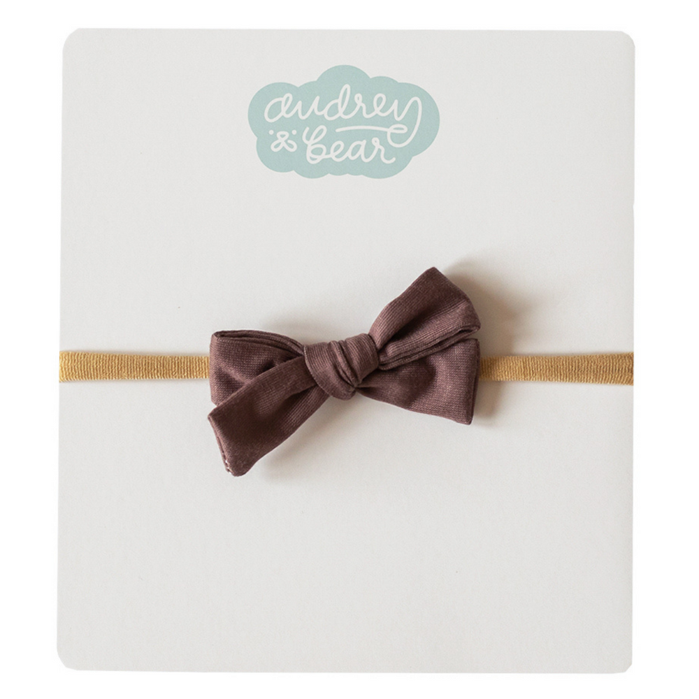 Tiny Everyday Bow | Deep Taupe
