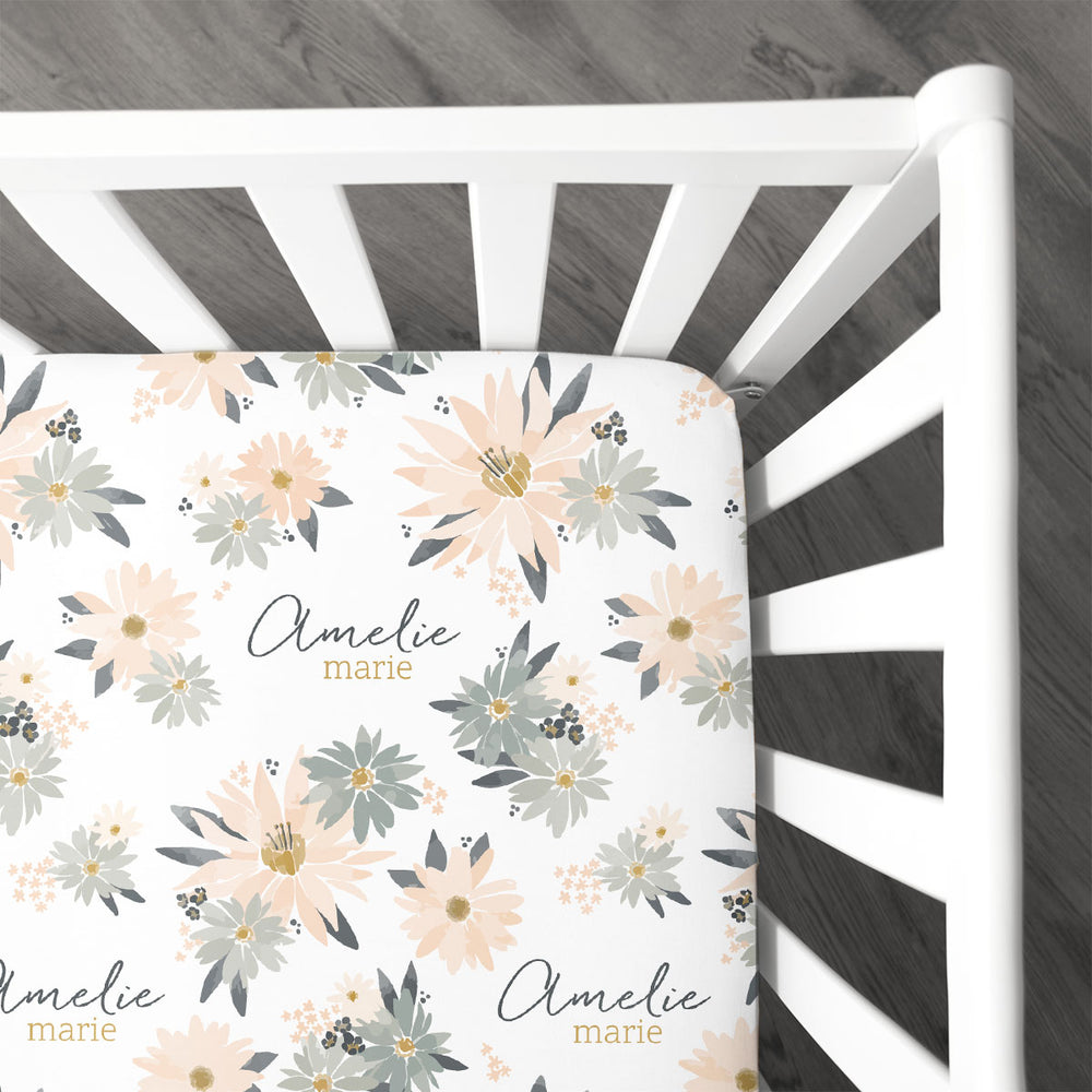 Personalized Crib Sheet | Blooming Spring