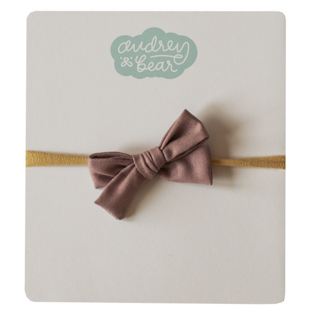 Tiny Everyday Bow | Light Taupe