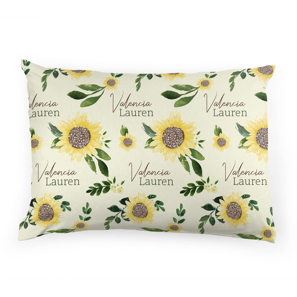Personalized  Pillow Case | Sweet Sunflowers