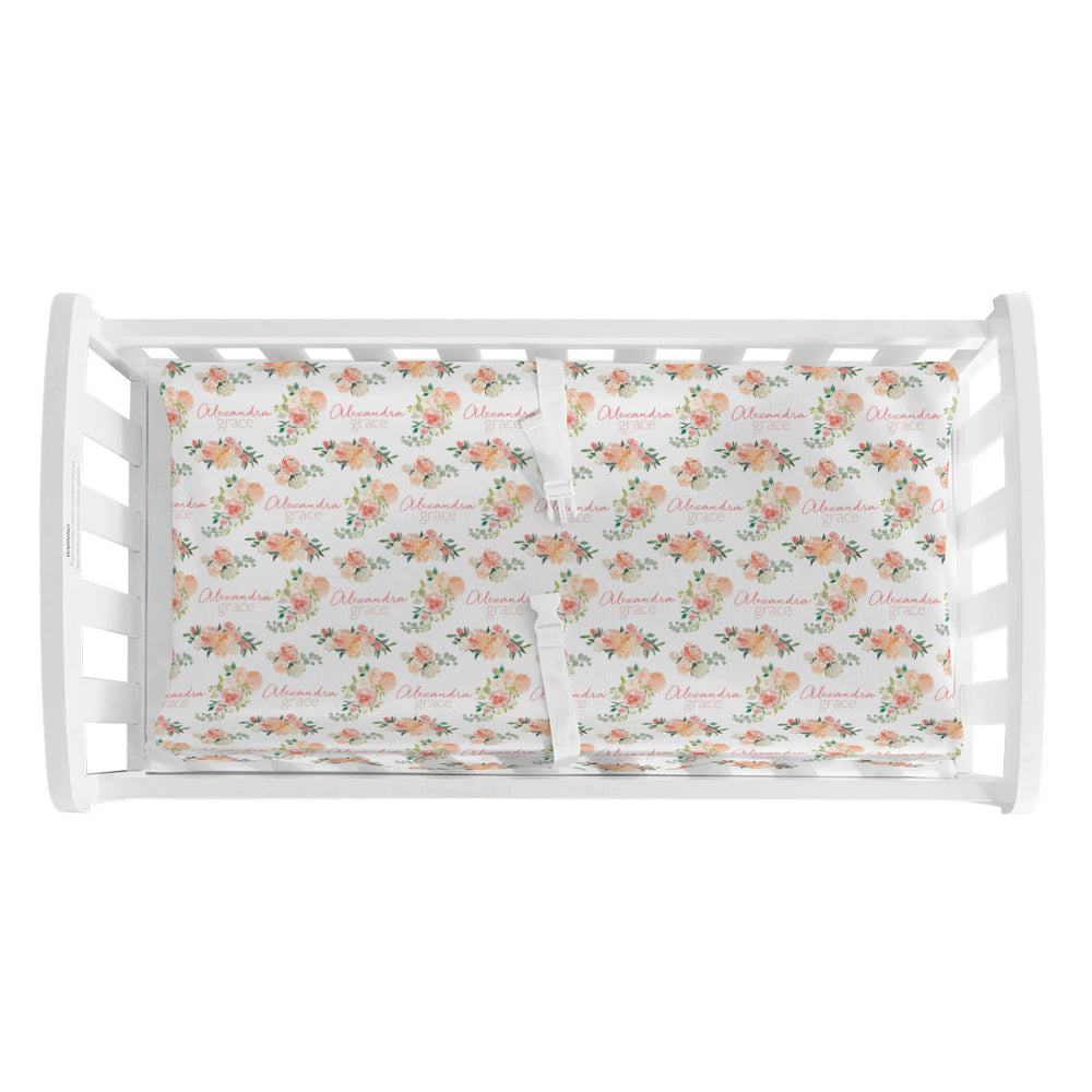Personalized Changing Pad Cover | Springtime Floral
