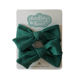 Everyday Bow Clips | Pine Green