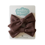 Everyday Bow Clips | Deep Taupe