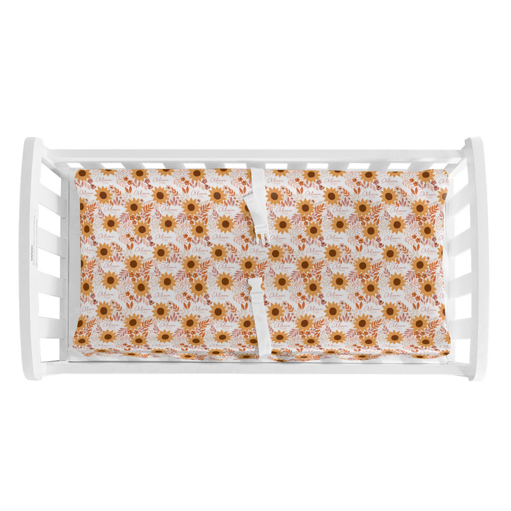 Personalized Changing Pad Cover | Summer Sunflower