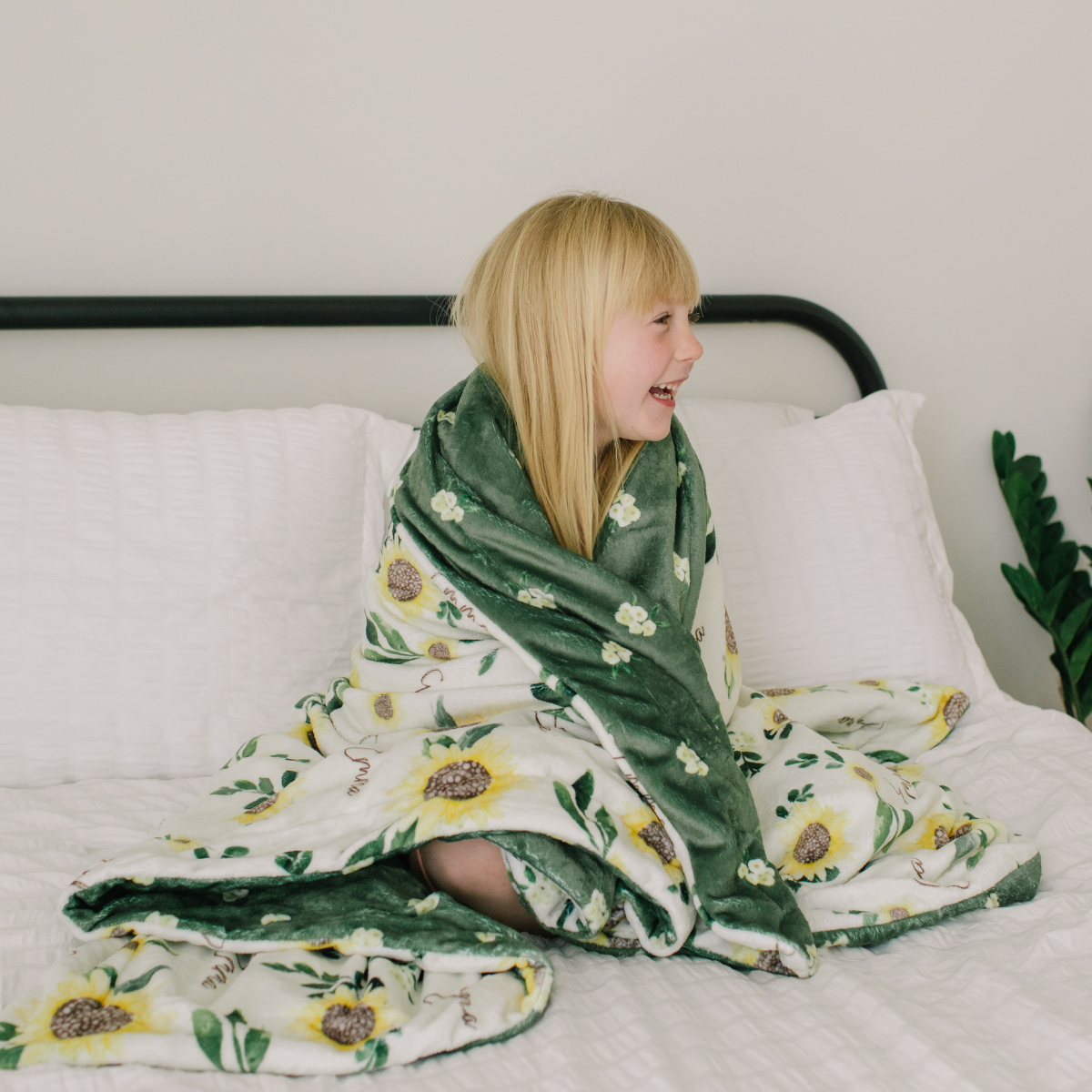 Personalized Minky  Blanket | Sweet Sunflowers
