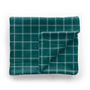 Kids Minky Blanket | Dark Teal Modern Plaid