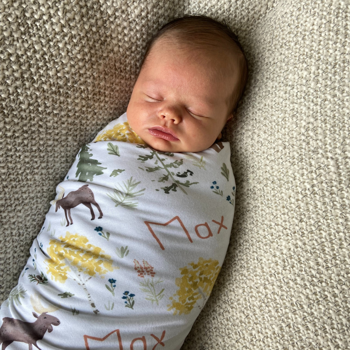 Personalized Swaddle Blanket | Mountain Explorer