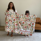 Personalized Family Name Blanket | Spring Tulip
