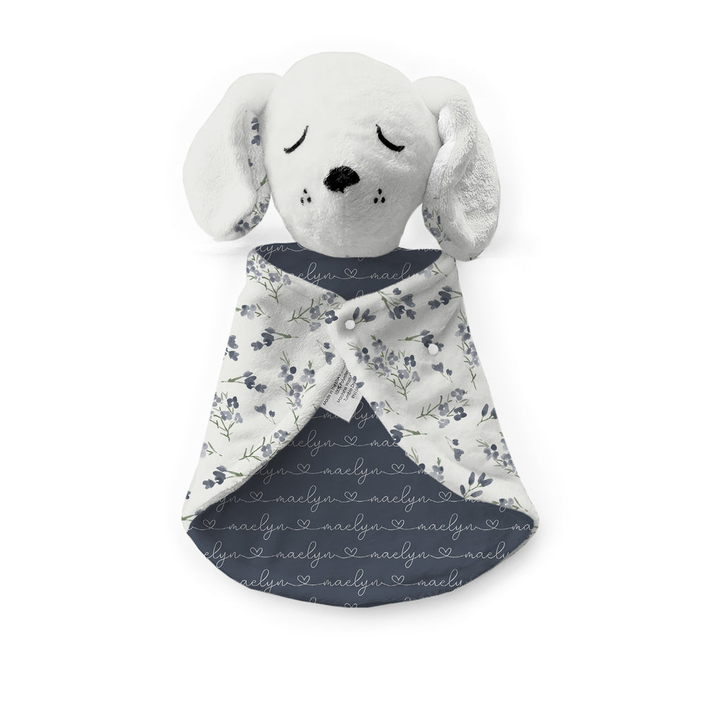 Personalized Puppy Lovey | Blueberry Blossoms