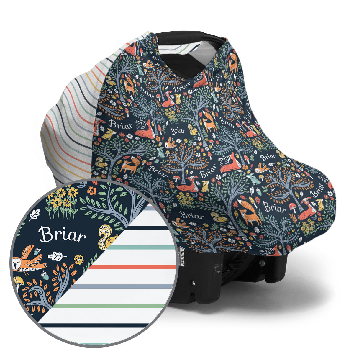 Personalized Car Seat Cover | Midnight Meadow