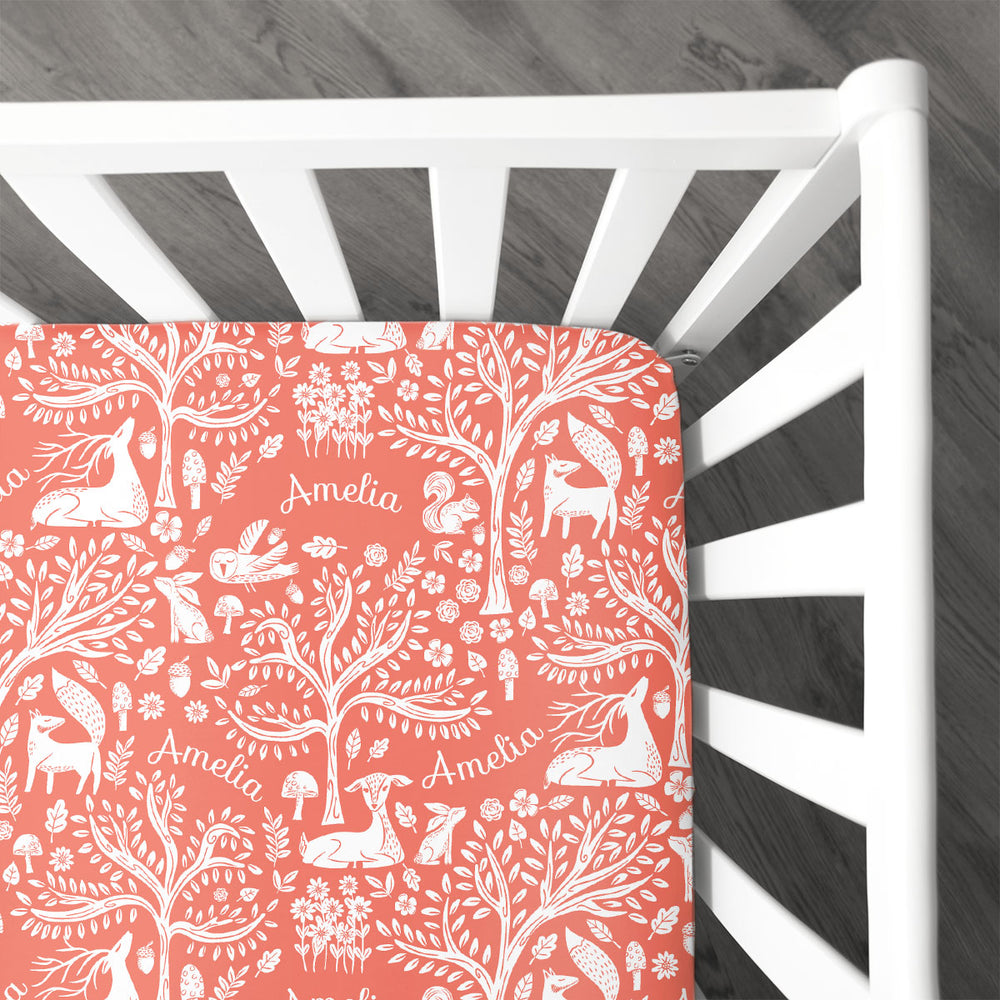 Personalized Crib Sheet | Fairytale Meadow