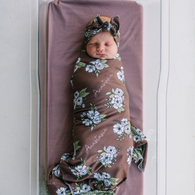 Personalized swaddle blanket 2024 set