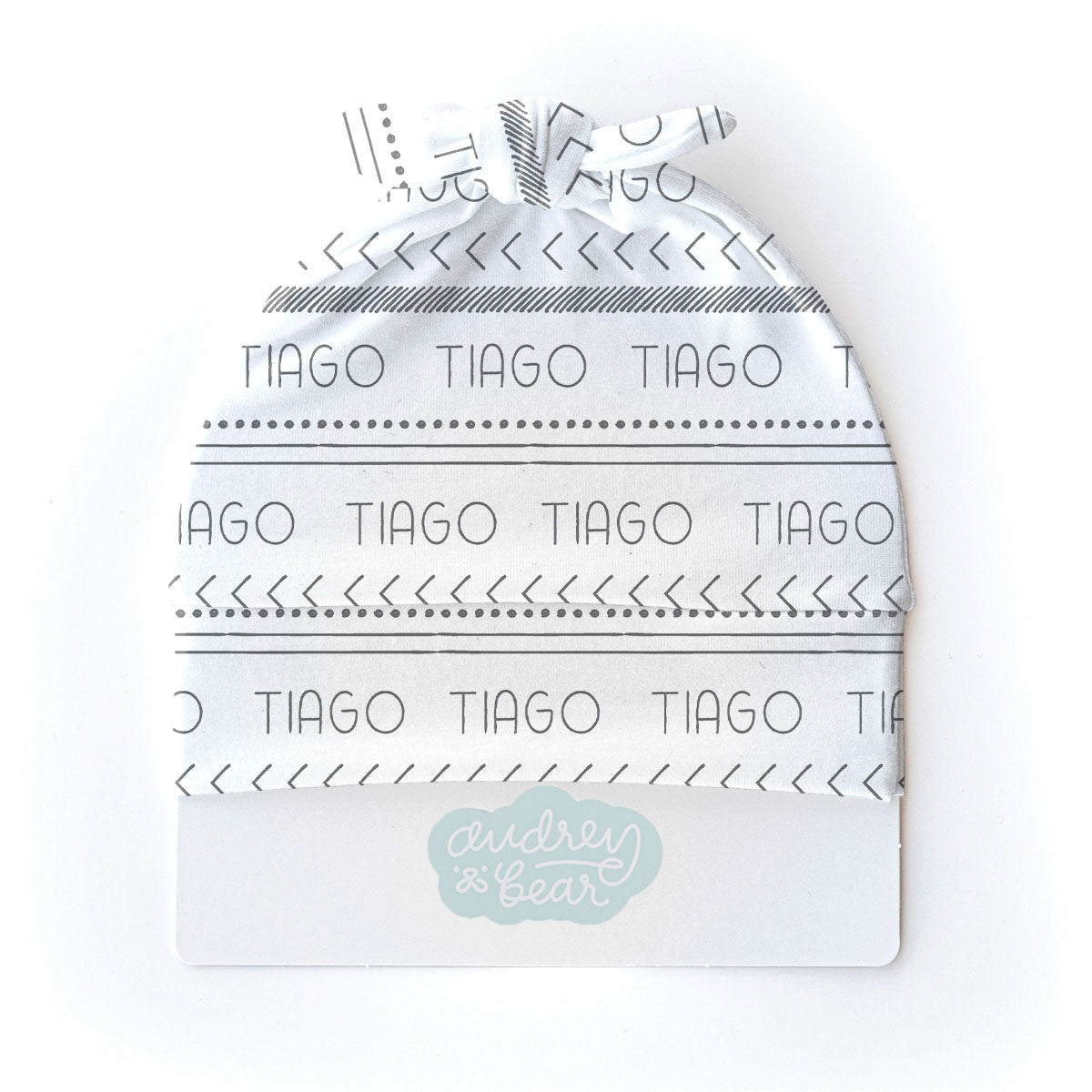 Personalized Swaddle & Hat Set | Tribal