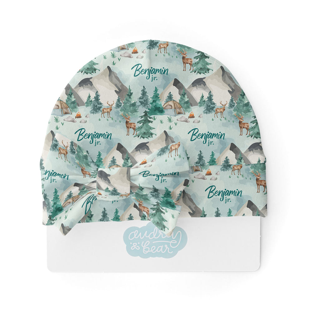 Personalized  Swaddle & Hat Set | The Great Outdoors