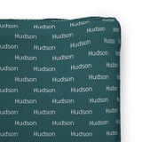 Personalized Changing Pad Cover | Solid Name {matches Farmhouse Crisscross}